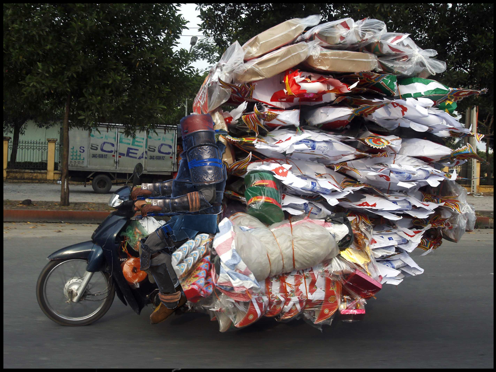 Overpacked Motorcycle